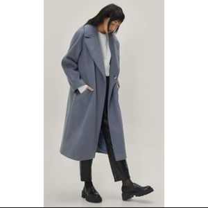 Nasty Gal Wool Blend Oversized Duster Coat